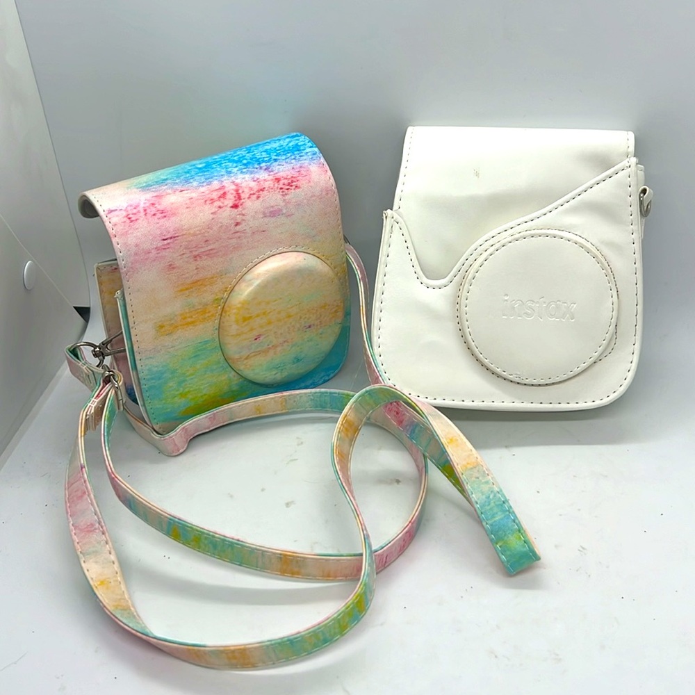Lot of 2 Fujifilm Instax Mini Camera Crossbody Cases